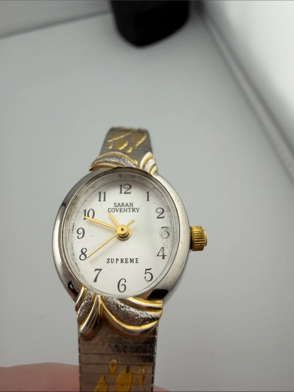 Vintage Sarah Coventry Two-Tone Silver and Gold Women's Bracelet Watch